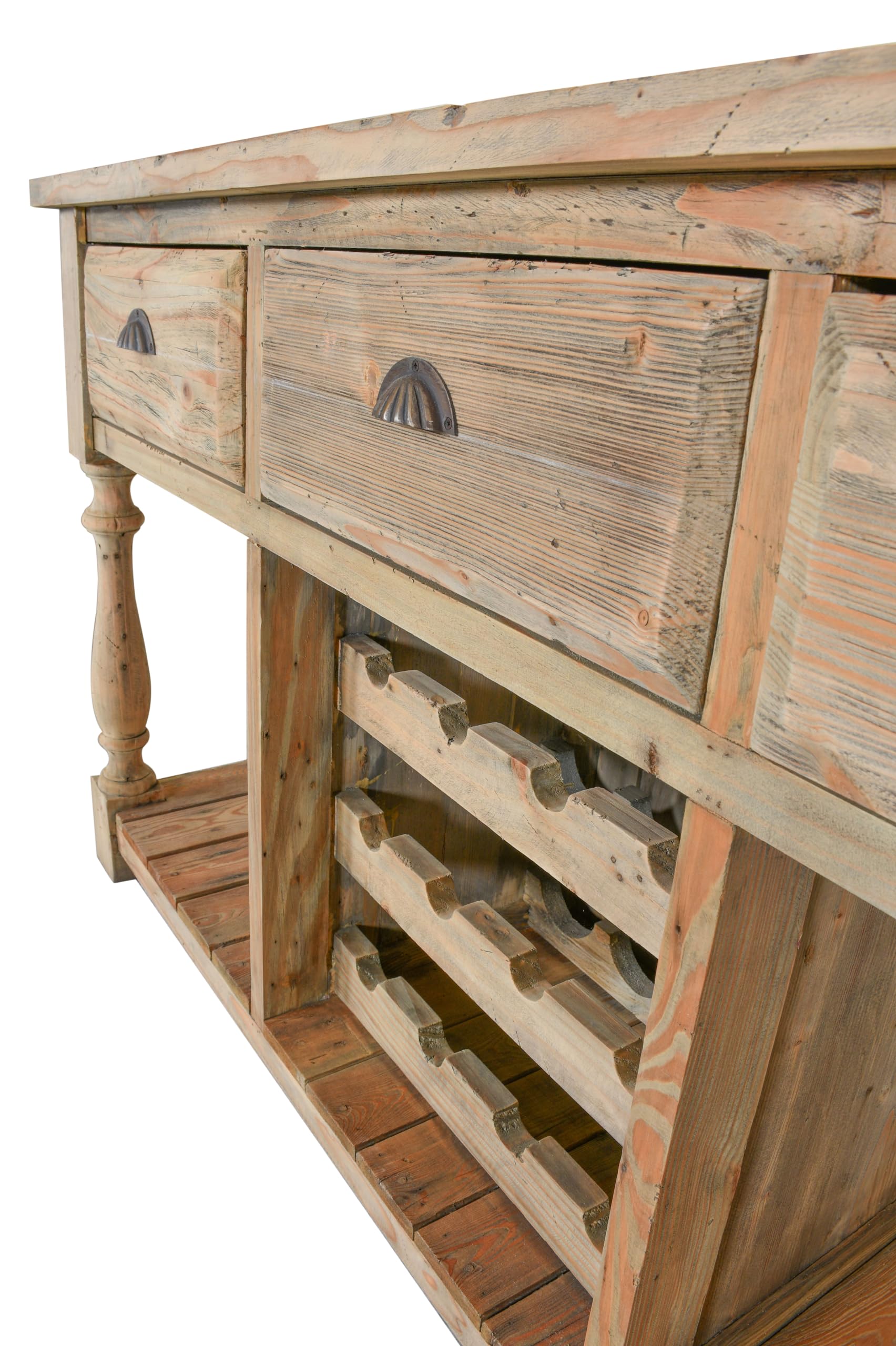AFD Home Farmhouse Console with Wine Rack - Thumbnail 2