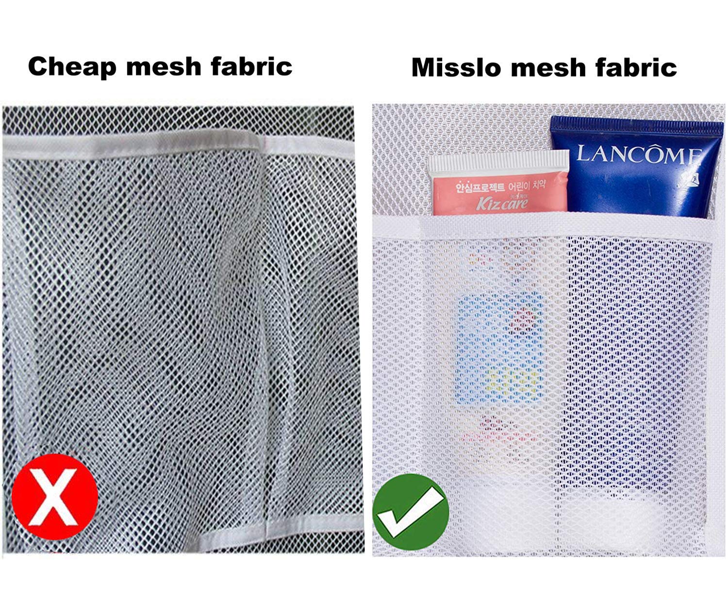 Misslo Shower Caddy Organizer 5 Pockets Roll Up Hanging Bathroom Accessories Storage For Camper, Rv, Gym, Cruise, Cabin, College