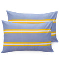 Huesland By Ahmedabad Cotton 144 Tc Pure Cotton Pillow Covers Set Of 2  Grey & Yellow