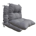 Bossima Outdoor Indoor High Back Chair Tufted Thick Cushions Comfort Replacement Patio Seating Cushions Set Of 2 Light Grey