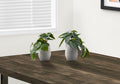 Monarch Specialties I 9582 Artificial Plant, 8' Tall, Alocasia, Indoor, Faux, Fake, Table, Greenery, Potted, Set of 2, Decorative, Green Leaves