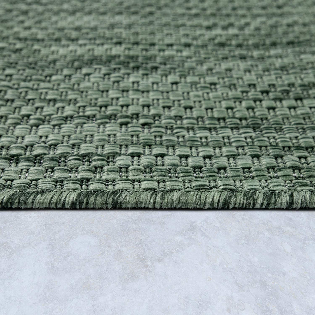 Solid Outdoor Rug For Patio Or Balcony Weatherproof In Mottled Green, Size: 2'8' X 4'11'