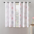 Xtmyi Pink Curtains For Girls Bedroom Kids Room,Floral Boho 80% Blackout Short Curtains For Kitchen Window Bathroom Bunk Bed Dor