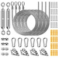 Duerer Sun Shade Sail Hardware Kit 52Pcs For Rectangle Triangle Sun Shade Sails Canopy Installation 304 Stainless Steel Accessor