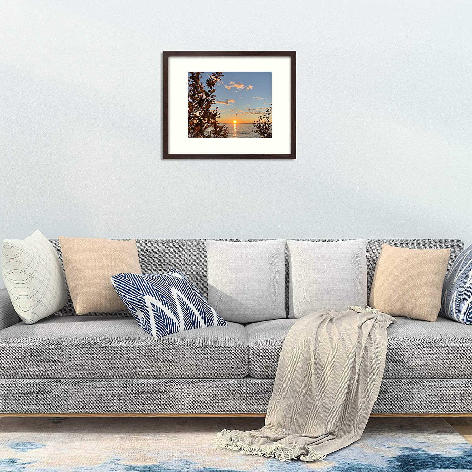 Golden State Art, Picture Frame - 16'' X 20'' Frame For 11'' X 14'' Photo Display, 2 Pack, Brown