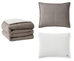 UGG Blissful Comforter Set Queen Down Alternative Polyester Light Brown Fawn