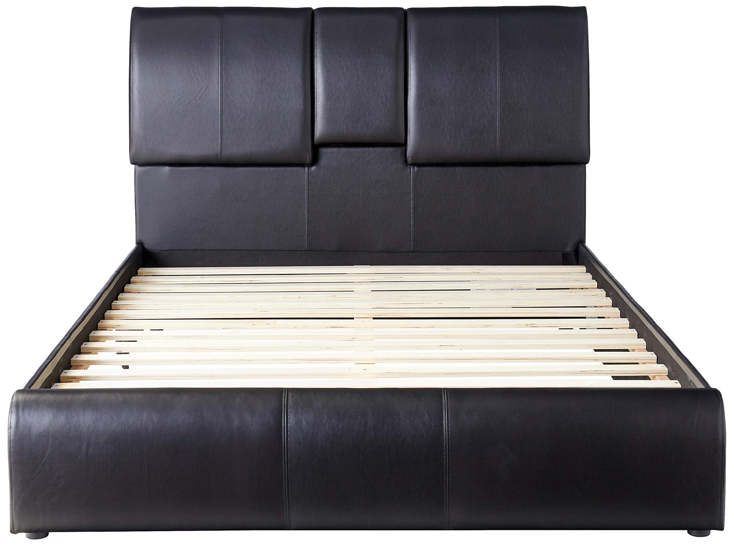 Acme Kofi Upholstered Queen Panel Bed with Storage in Black