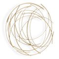 HomeRoots 26' Gold Metal Abstract Round Hanging Wall Art Decor