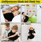 Black Cat Plush Stuffed Animal-11.8' Black Cat Plush Toy, Black Cat Plush Pillow, Cute Soft Plush Cat Plushie Stuffed Cat Toys,