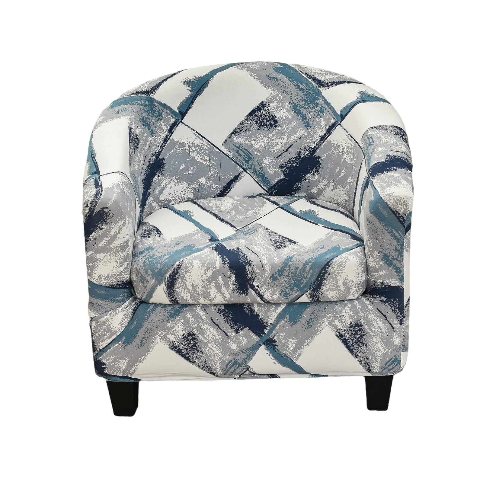 Crfatop Printed Tub Chair Slipcover 2 Piece Club Chair Slipcover Armchair Covers Polyester Stretch Round Barrel Chair Covers Fur