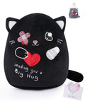 Leyoha Get Well Soon Cat Plush - Black Cat Stuffed Animals Plushies Toys With Band-Aid, Kids' Pillow Cushion, Gifts For Patient