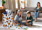 Huayee 19.7 Inch Boys And Girls Laundry Basket Balls Laundry Hamper Storage Basket Fabric Material Organization Basket, Storage