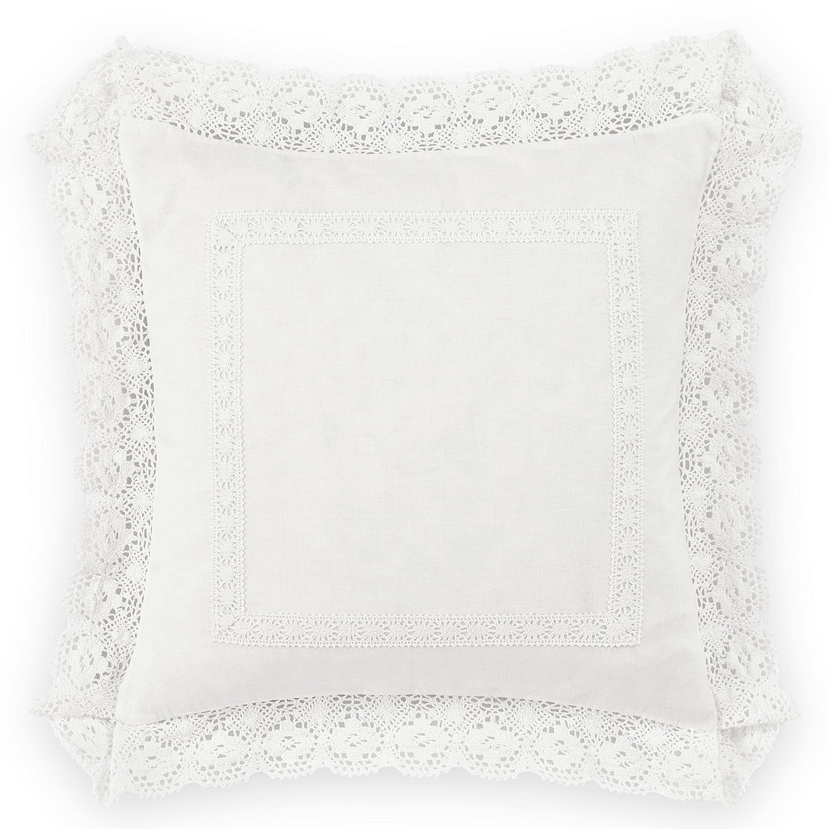 Laura Ashley Home - Throw Pillow With Envelope Closure, Elegant Home Decor For Bed Or Sofa (Annabella White, 18' X 18')