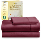 California Design Den 100% Cotton Sheets, Twin Xl Sheets Set, 400 Thread Count Sateen Bedding For Dorm Rooms & Adults, Deep Pock