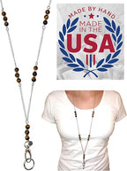Womens' S Stainless Steel Beaded Chain Lanyard, 34' Made In Usa, Id Badge Card Holder Teacher Nurse Cruise Phone Keys