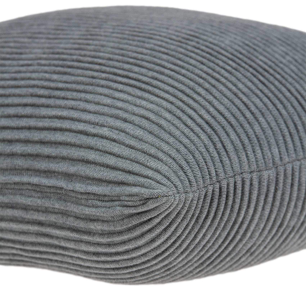 HomeRoots 100% Cotton Parkland Collection Paxon Transitional Grey Pillow Cover with Poly Insert