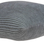HomeRoots 100% Cotton Parkland Collection Paxon Transitional Grey Pillow Cover with Poly Insert