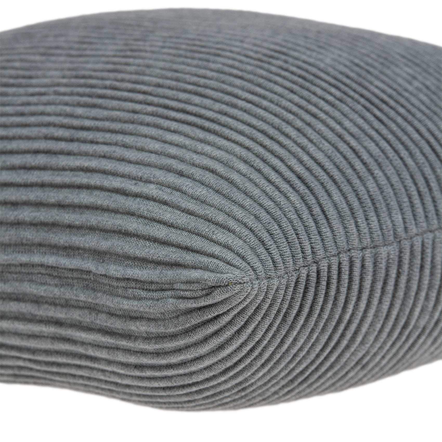 HomeRoots 100% Cotton Parkland Collection Paxon Transitional Grey Pillow Cover with Poly Insert