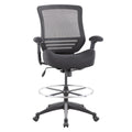 BOLISS 400lbs Mesh Ergonomic Office Drafting Chair Big Adjustable Foot Ring Height Adjustable Armrest (Black)