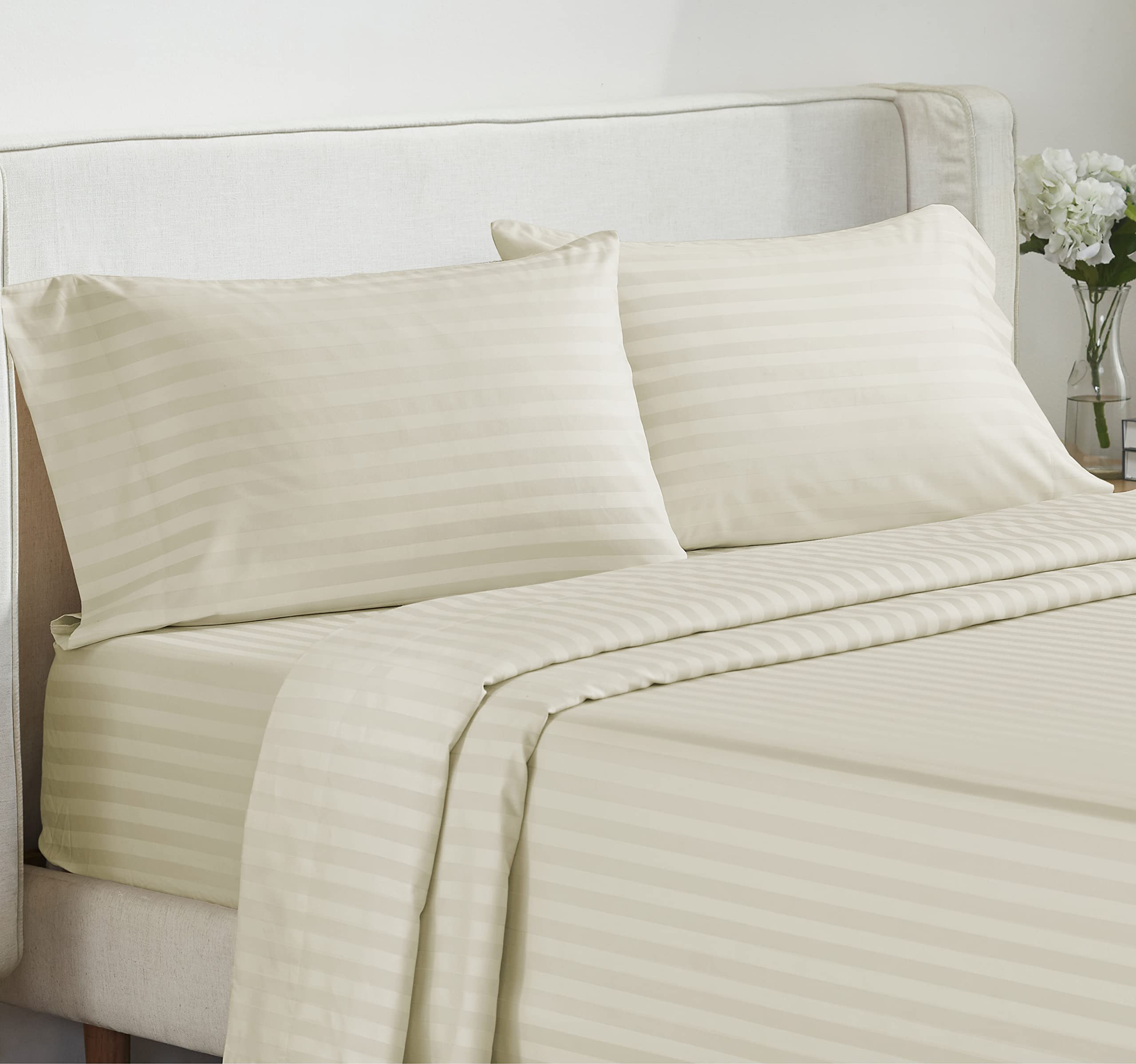 California Design Den 3 Piece Twin Xl Size Sheet Set - 100% Cotton 500 Thread Count, Cooling Deep Pocket Bed Sheets With Fitted