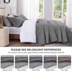 Love'S Cabin Quilts For Queen Bed Grey Bedspreads Bedding Set - Summer Quilt Lightweight Microfiber Bedspread - Wave Pattern Bed