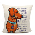 Mancheng-Zi Dachshund Throw Pillow Case, Dog Lover Gifts, Dachshund Dog Decor, Funny Dachshund Dog Pillow Cover, Doxie Mom Gifts
