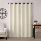 Eclipse Gabriella Grommet Top Curtains For Bedroom, Single Panel, 40'' X 95'', Ivory