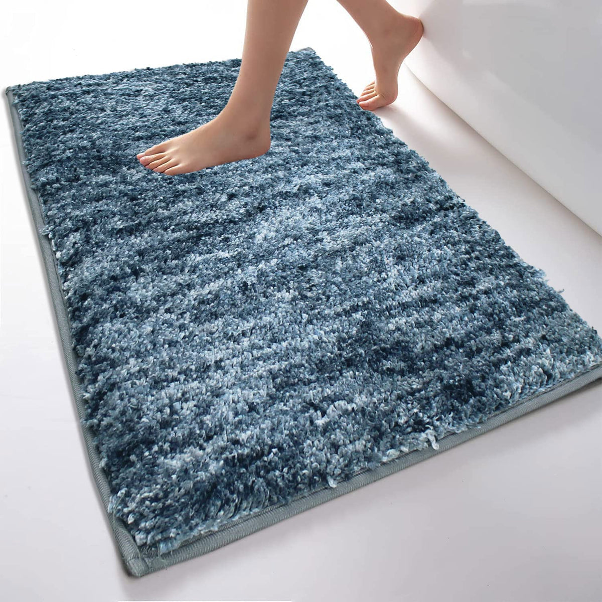 Luxe Home Bath Mat Super Soft Anti Skid Hawaii Rugs (Charcoal, 60cm x 90cm) Pack of 1