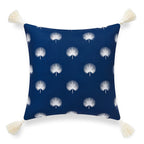Hofdeco Premium Coastal Hampton Style Patio Indoor Outdoor Throw Pillow Cover Only, 18'X18' Water Resistant For Backyard, Couc