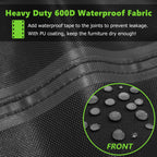 Outdoor Furniture Covers Waterproof, 600D Heavy Duty Patio Furniture Set Cover Outdoor Table And Chair Covers, 126'X63'X28' Rectangular Patio Covers For Outdoor Furniture, Black With White Border