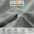 Lirex Fitted Sheet, Twin Xl Size 100% Egyptian Cotton 300 Thread Count Soft Breathable Fitted Sheet, 100X190Cm, Dark Grey
