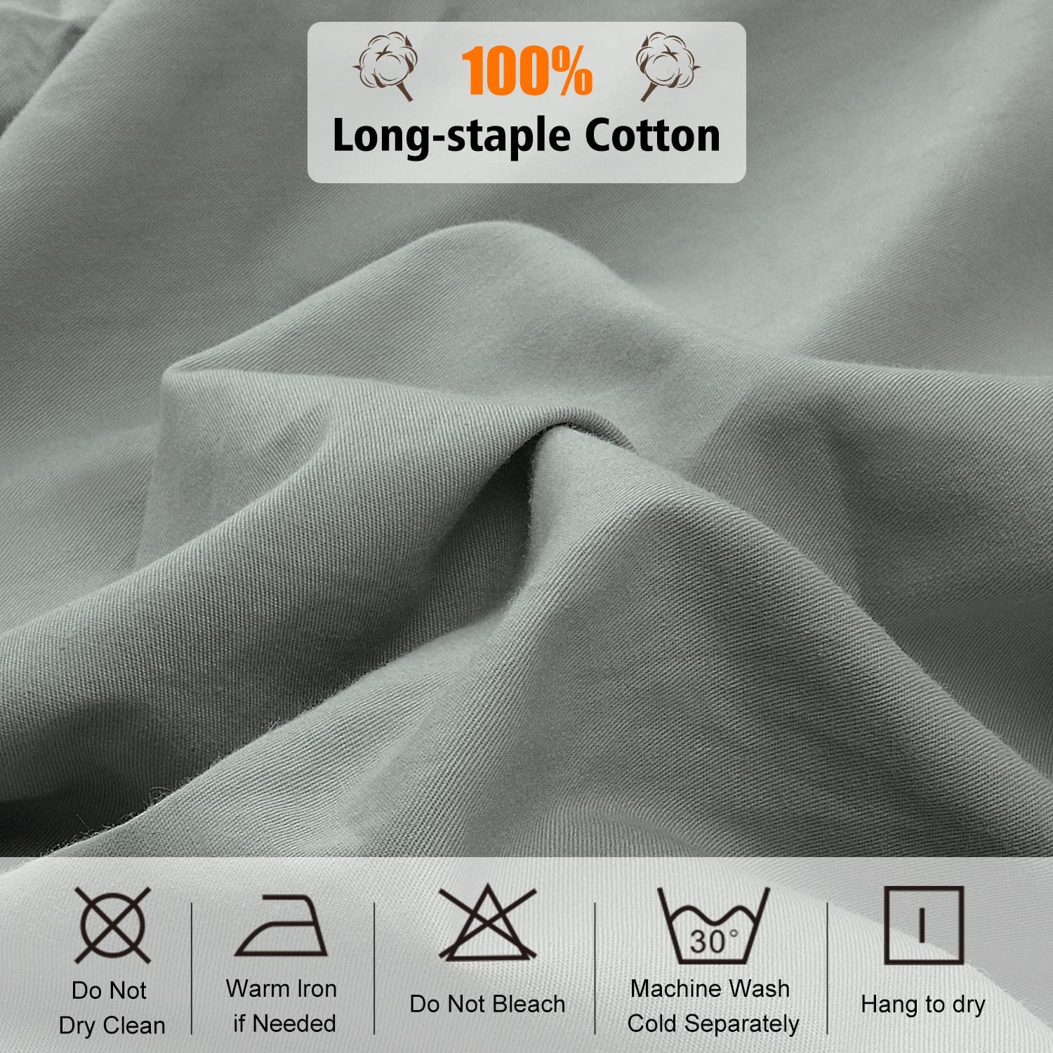 Lirex Fitted Sheet, Twin Xl Size 100% Egyptian Cotton 300 Thread Count Soft Breathable Fitted Sheet, 100X190Cm, Dark Grey