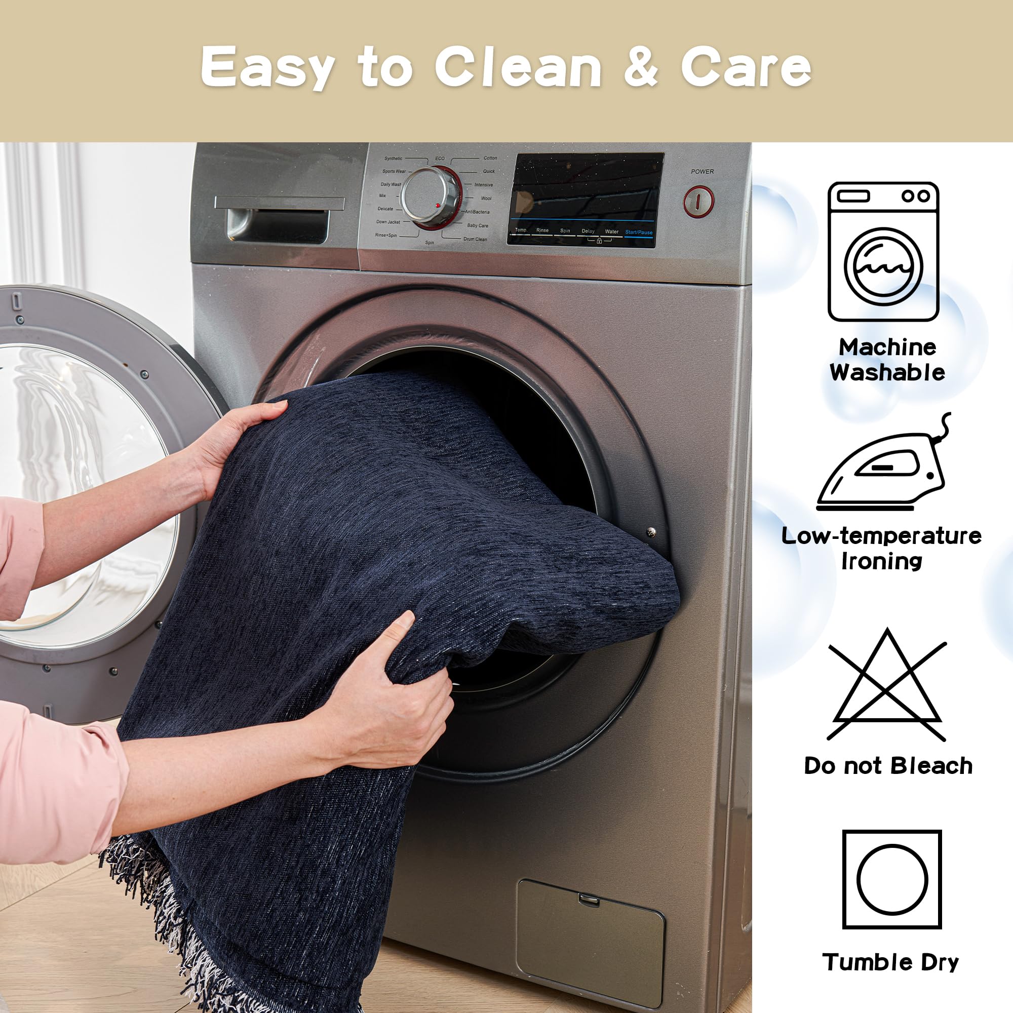 Mysky Home Couch Cover For Dogs Washable Couch Covers For 3 Cushion Couch Sofa Super Soft Sofa Slipcover Non Slip Sofa Cover, Ch