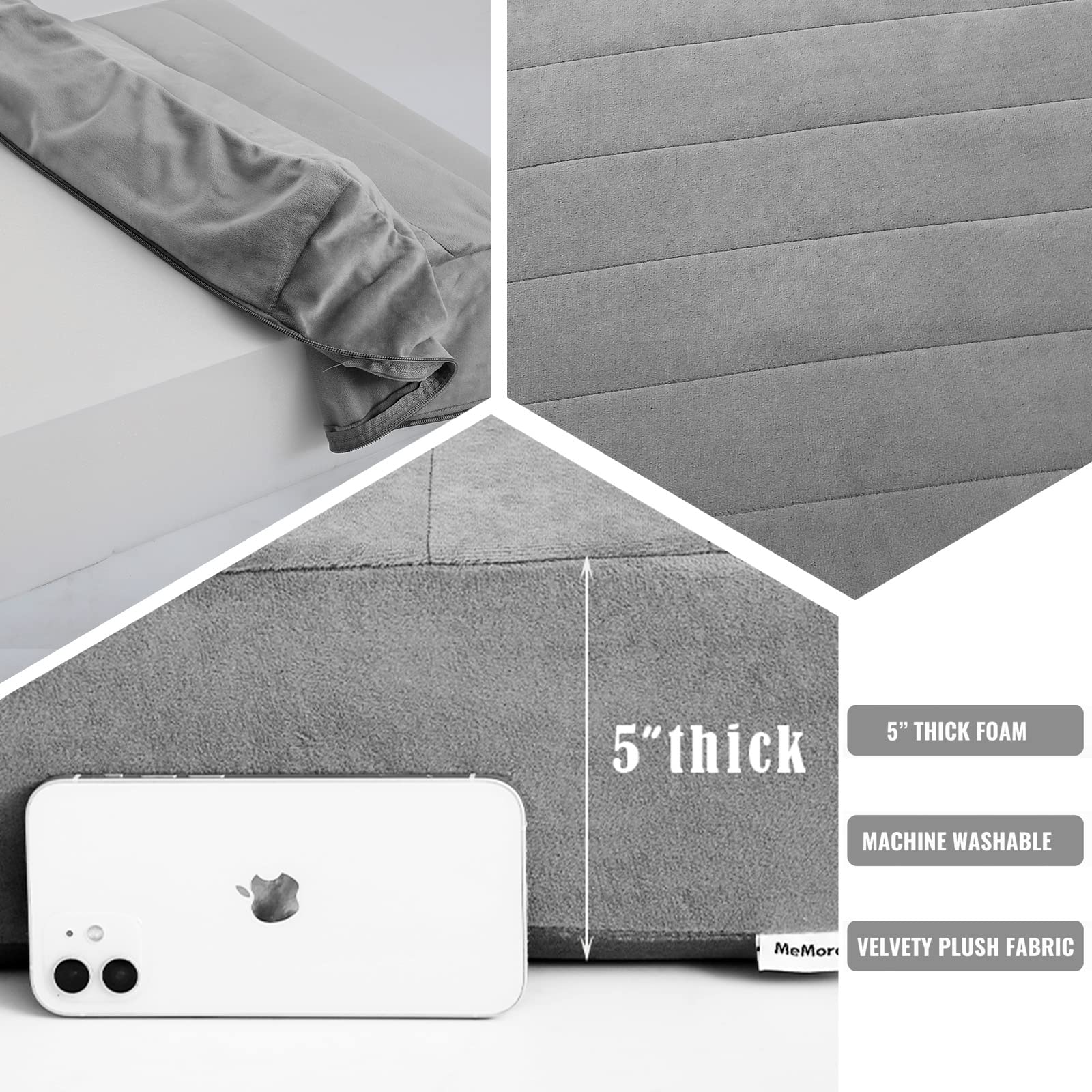 Memorecool Square Floor Pillow Seating For Adults Kids, Large Meditation Cushion Floor Pillow With Thick Foam & Soft Tufted Cove