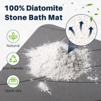 Closefriend Diatomite Stone Bath Mat - Fast Drying Bathroom Mat Stone, Diatomaceous Earth Bath Mat Non-Slip, Absorbent Stone Mat