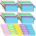 50 Pack School Supplies Zipper Mesh Pouch Pencil Pen Case A6 Pencil Storage Pouches Bulk Pencil Bag Multipurpose Travel Bags For