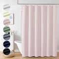Ovzme Berry Pink Shower Curtain, Kids Bathroom Curtain 72 Inch Long, 3D Embossed Fabric Waffle Shower Curtain, Luxury Hotel Qual