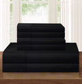 1500 Series Ultra Silky Soft Luxury 3 Pc Sheet Set, Deep Pocket Up To 16' - Wrinkle Resistant - All Size And Colors , Twin Blac