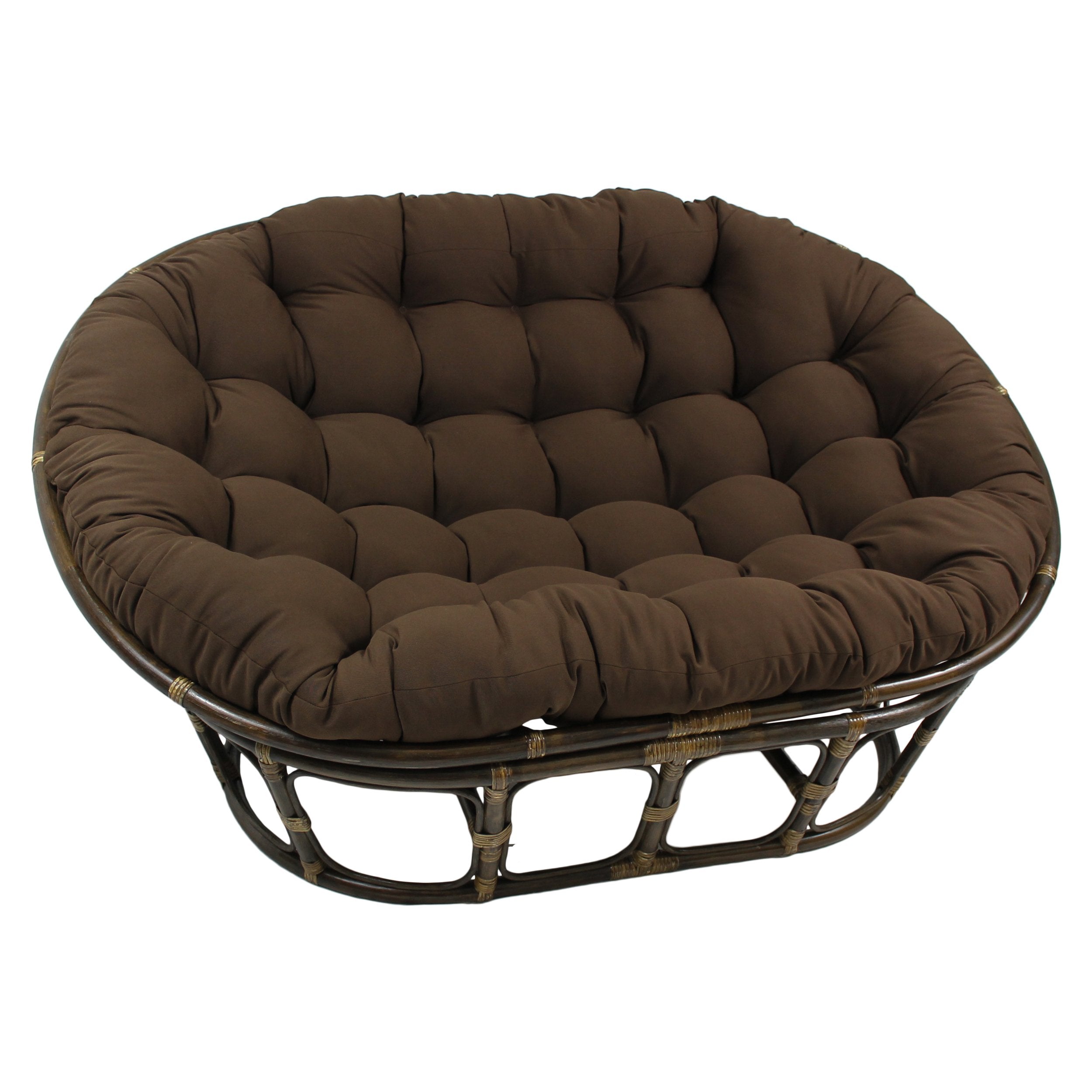 Blazing Needles Twill Double Papasan Cushion, 1 Count (Pack Of 1), Toffee