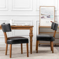 Rivova Mid Century Modern Dining Chairs Set Of 2 Pu Leather Upholstered Side Chairs, Modern Kitchen Armless Parson Chairs Solid