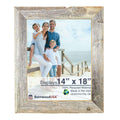 BARNWOODUSA | Farmhouse 14x18 Picture frame | 1 1/2 inch Molding | 100% Reclaimed Wood | Rustic | Natural Weathered Gray