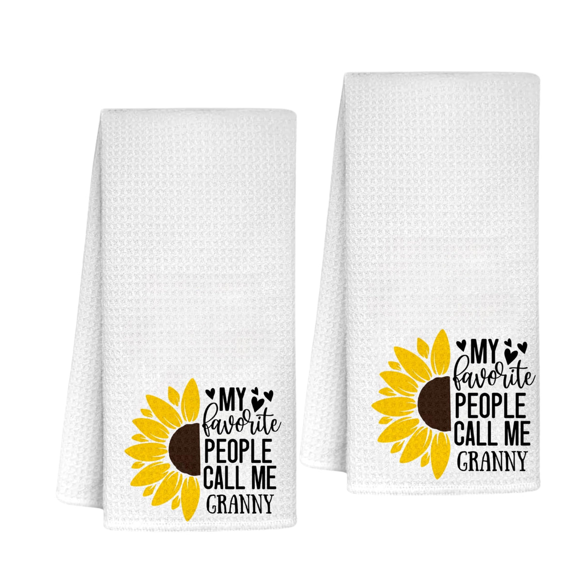 InnoBeta Granny Gifts Kitchen Towel 2 Pack, Granny Hand Towel Gifts for Grandma, 16x24 in Microfiber Dish Tea Towel for Christma