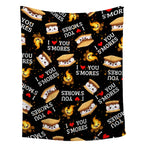 Cute S'Mores Throw Blanket,Marshmallow Cookie Blankets Gift Soft Cozy Plush Bedding Blanket,Fuzzy Flannel Fleece Blanket For Kid