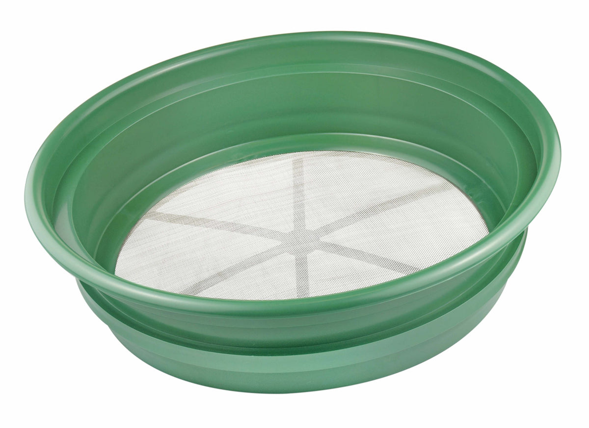 Se 13 1/4 Inch Stackable Classifier Gold Prospecting Pan - 1/30 Inch Stainless Steel Mesh Sifting Pan, Green