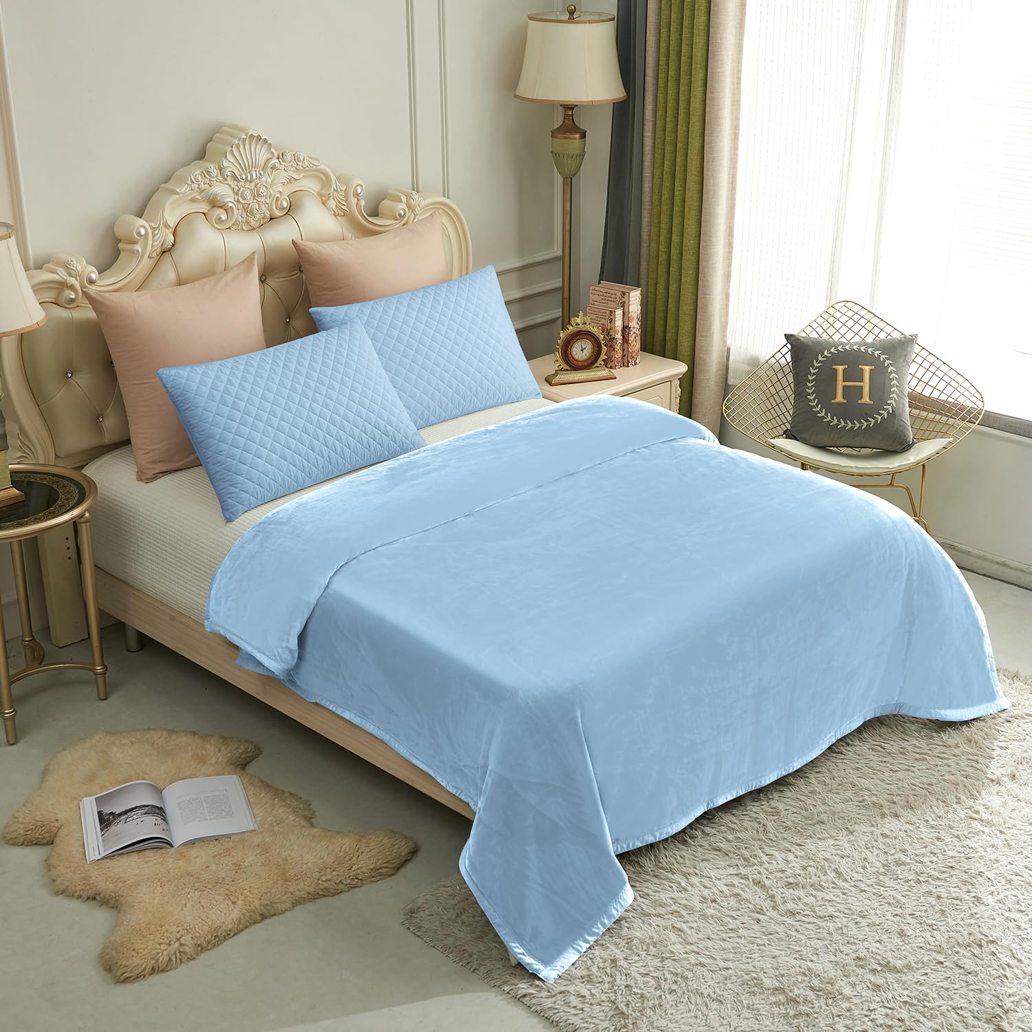 Jyk Fleece Plush Blanket King Size 87' X 95' - Premium Silky Flannel Fleece Blanket 4.4 Lb, Lightweight And Fluffy Cozy Plush