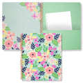 Steel Mill & Co Cute Large Spiral Notebook College Ruled, 11' X 9.5' With Durable Hardcover And 160 Lined Pages, Mint Floral