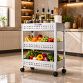 Swisshome 3 Tier Portable & MultiUtility Stand For Kitchen Storage Rack | Room Organiser & Steel Book Shelf For Home | EasyTo