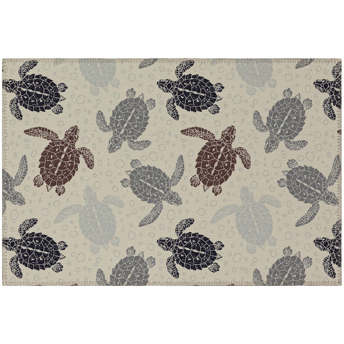 Seabreeze Sz13 Beige Coastal Rug Rectangle 5' X 7 ' 6&quot;