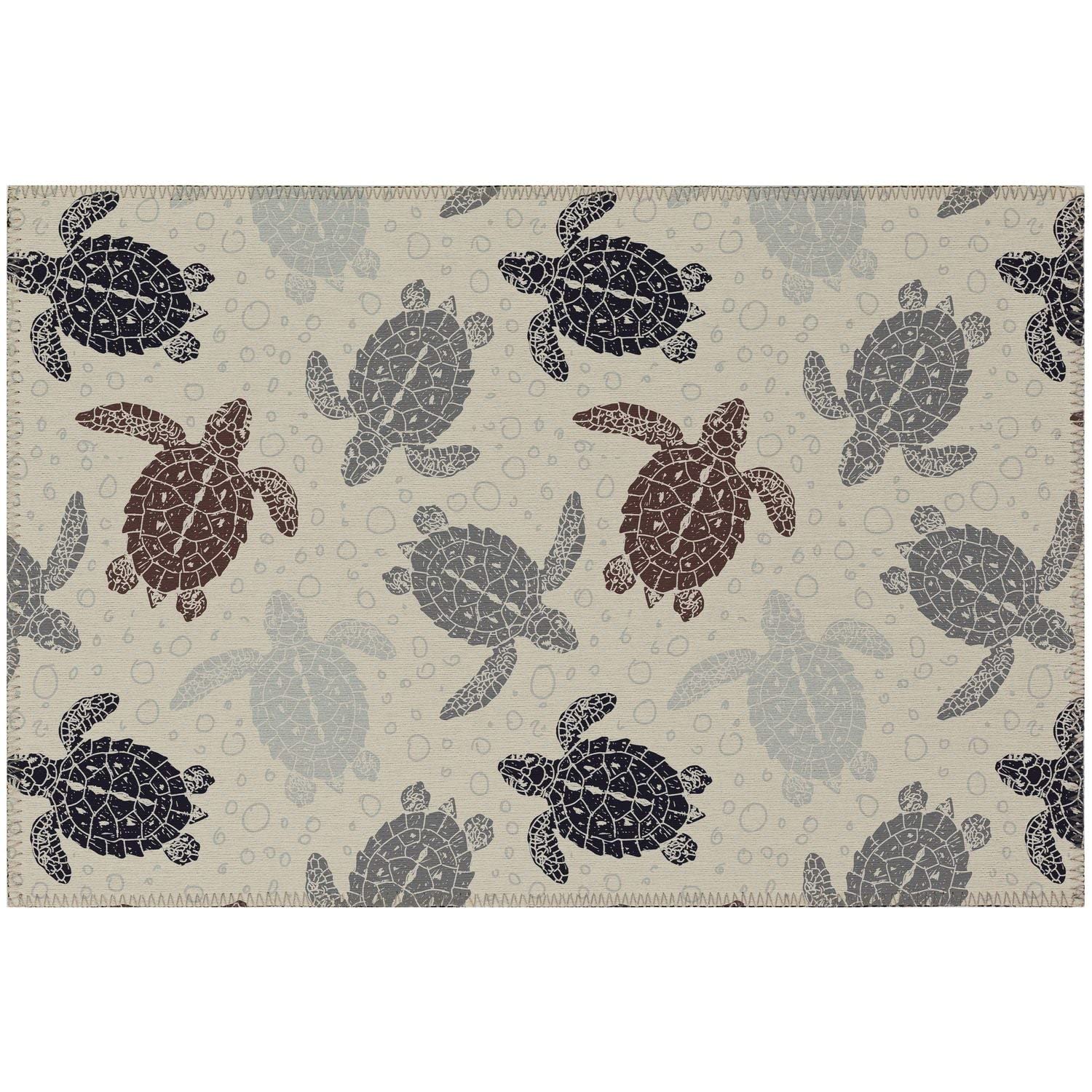 Seabreeze Sz13 Beige Coastal Rug Rectangle 8' X 10'