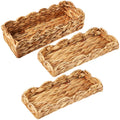 Umigy 3 Pcs Wicker Baskets Water Hyacinth Toilet Paper Basket Woven Rectangle Toilet Tank Basket Hyacinth Paper Storage Holder O